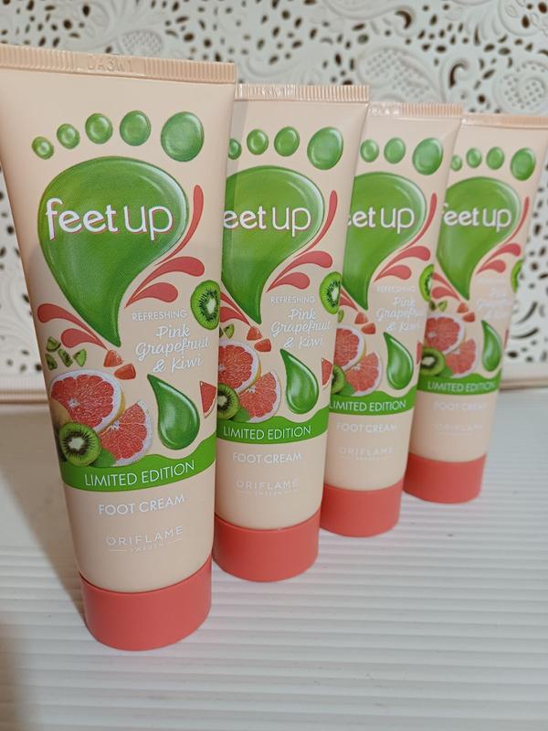 Освежающий крем для ног с розовым грейпфрутом и киви feet up орифлейм код  44351 — цена 99 грн в каталоге Крем для ног ✓ Купить товары для красоты и  здоровья по доступной