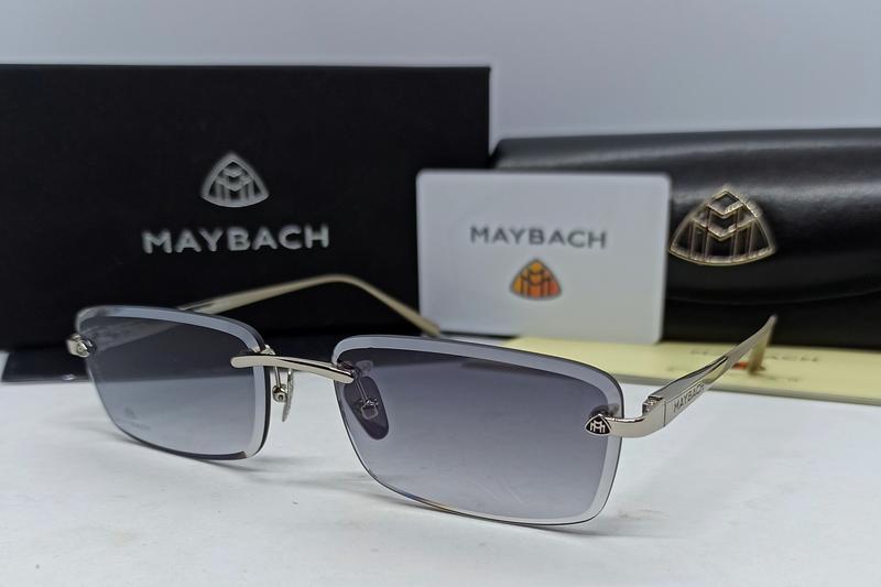 Maybach очки унисекс солнцезащитные узкие серый градиент в серебристом ...