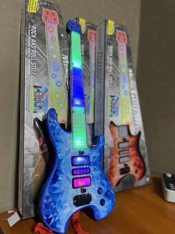 Детская электро гитара на батарейках 54 см, 8 режимов песни, игрушечная ...