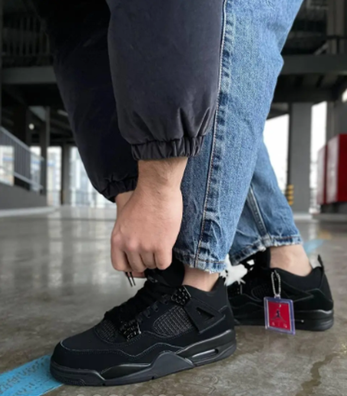 Кроссовки nike air jordan 4 retro black cat / найк аир джордан 4 ретро ...