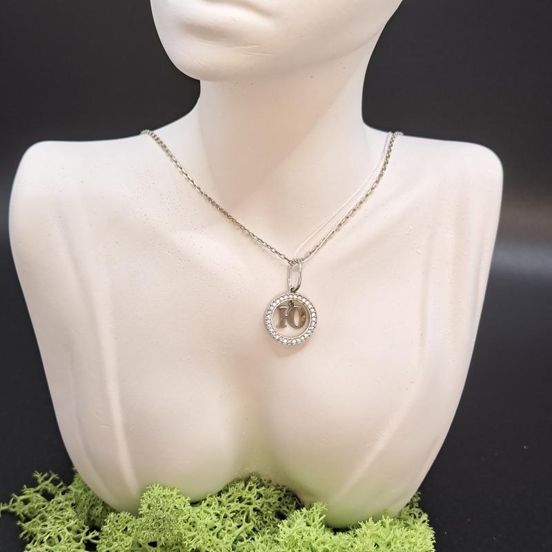 Серебряный нежный модный стильный классика кулон подвеска буква ю с ...