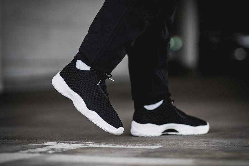 jordan future low black and white