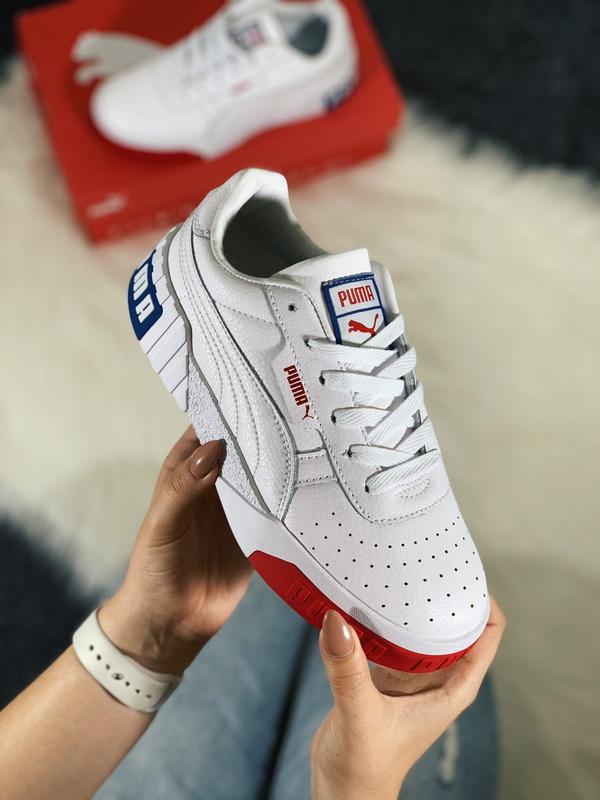 puma cali white blue