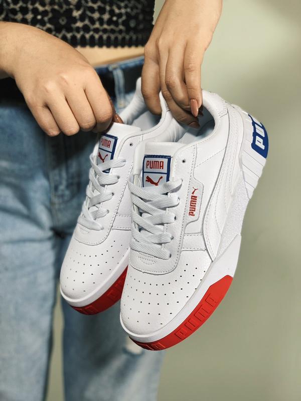 puma cali red white blue