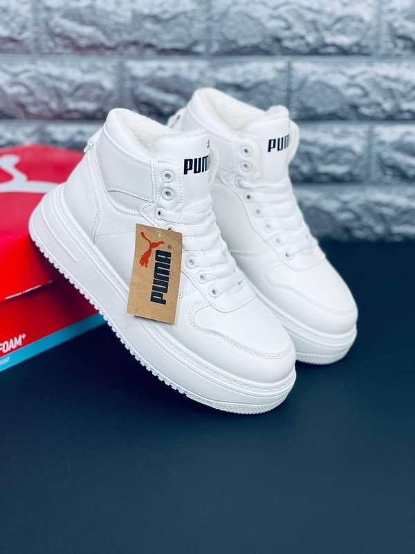 Ботинки пума зимние высокие женские puma меховые белые пума ...