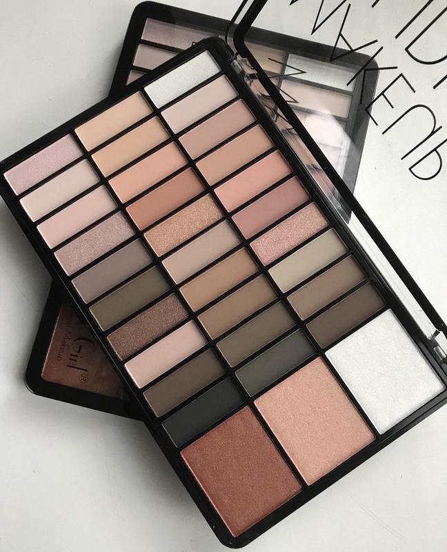 Тени makeup studio dodo girl + хайлайтер, палетка теней 33 оттенка ...
