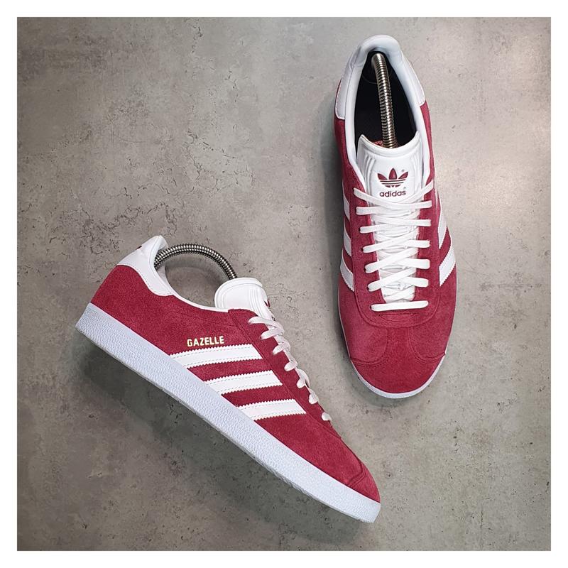 Adidas gazelle red mens discount