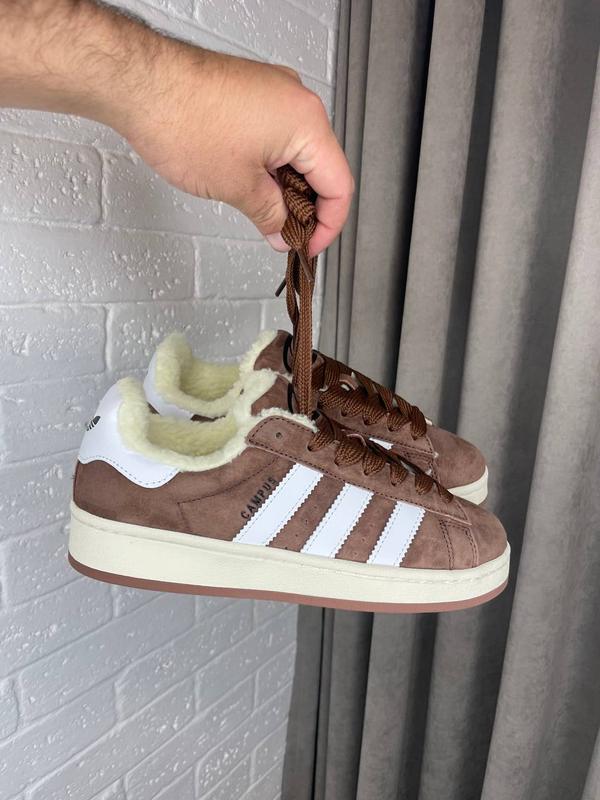 adidas campus brown white winter fur 37 45 2525