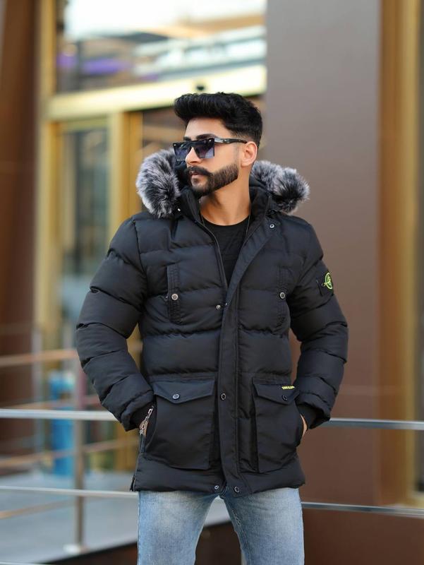 Stone island parka with fur hood hotsell