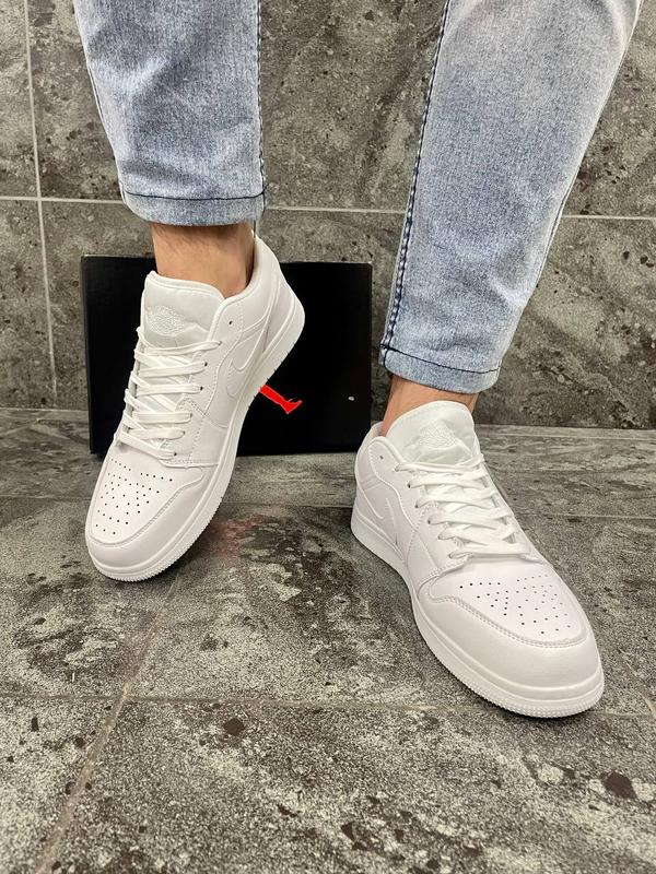 Белые кроссовки найк джордан кеды nike air jordan 1 высокие high низкие ...
