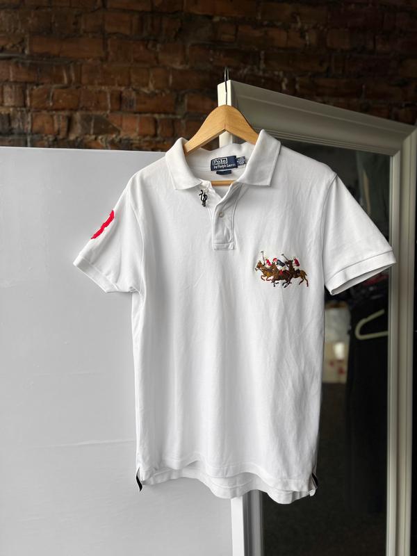 White polo shirt mens cheap ralph lauren