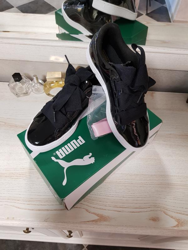 Puma basket top heart patent junior