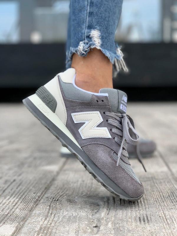 Кроссовки женские new balance 574 premium, серые, нью беланс, баланс ...