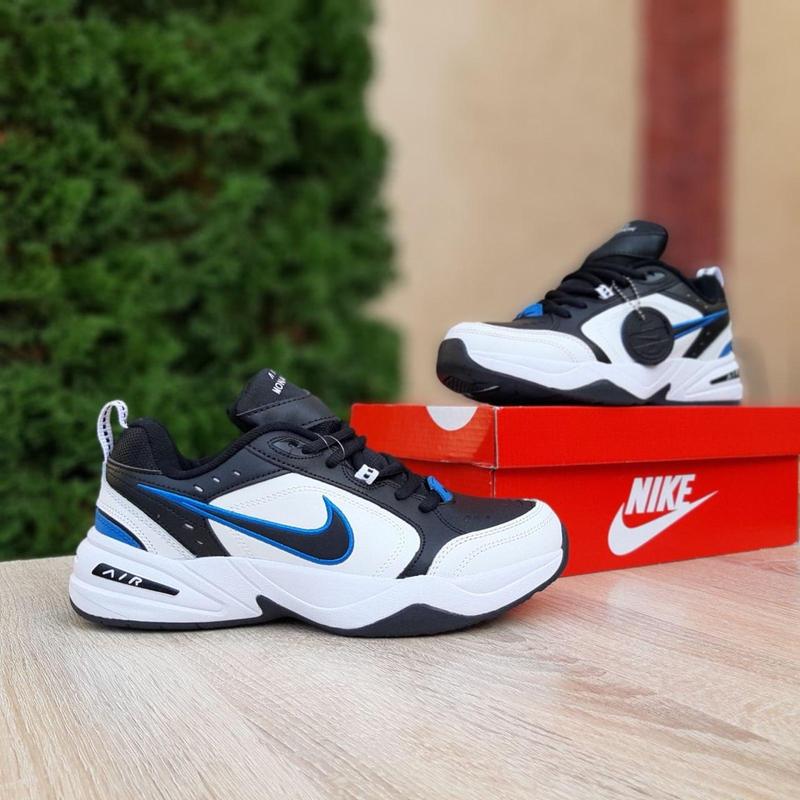 Nike air monarch white red sales