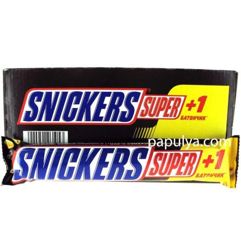 Батончик снікерс snickers super + 1 (три батончика в одному) 112.5г ...