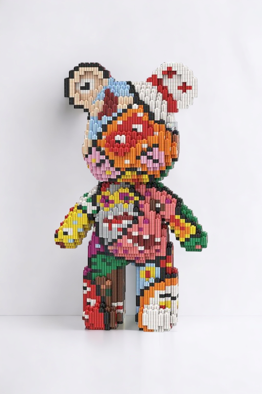 Конструктор magic blocks в виде мишки bearbrick, лего, lego — цена 599 ...