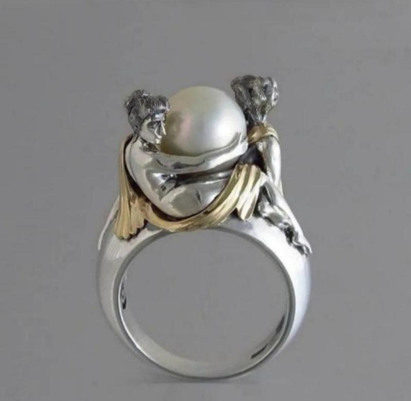 Кольцо кольцо серебро retro original с жемчужиной — цена 440 грн в ...
