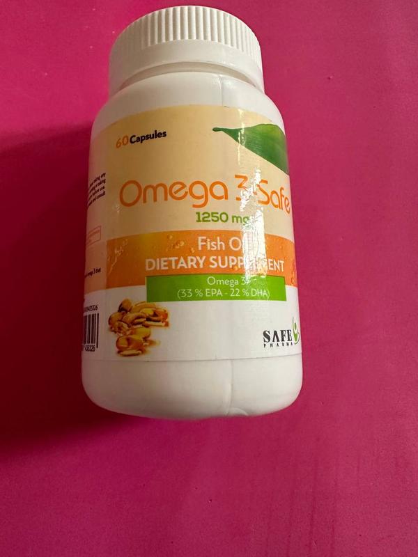 Omega 3 safe 1250 мг. дієтична добавка риб’ячого жиру (fish oil). 60