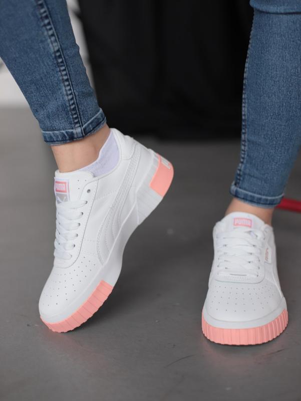 Жіночі кеди пума, женские кеды, puma cali white pink, жіночі кросівки ...