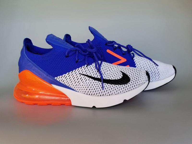 nike air max 270 flyknit racer blue total crimson