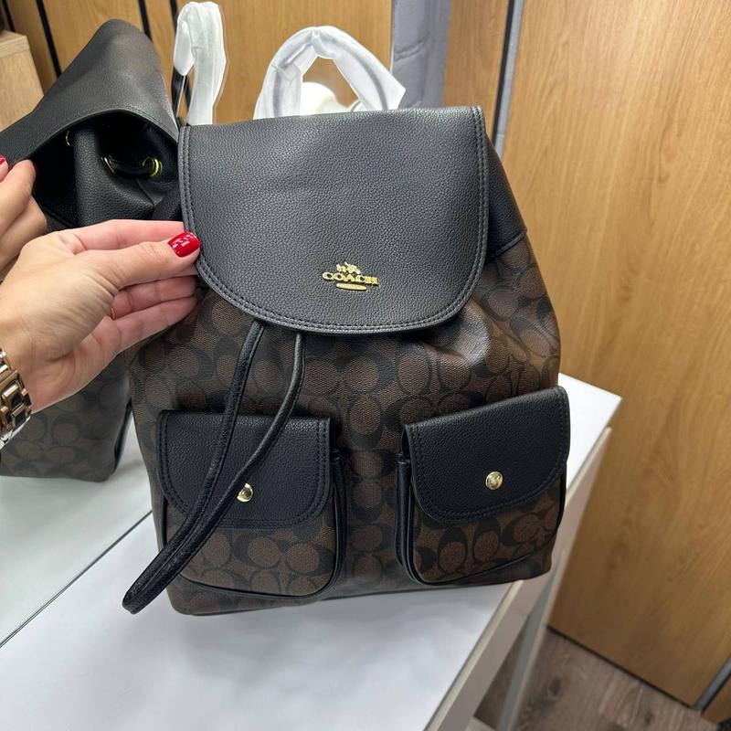 Billie backpack in signature jacquard discount