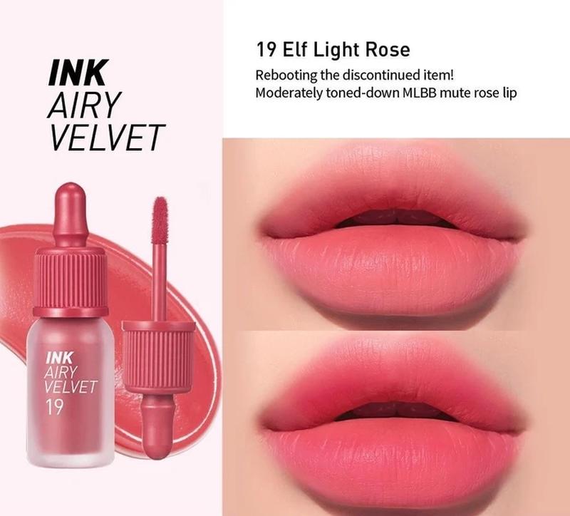 Матовая помада-тинт, peripera, ink airy velvet , #019 elf light rose ...