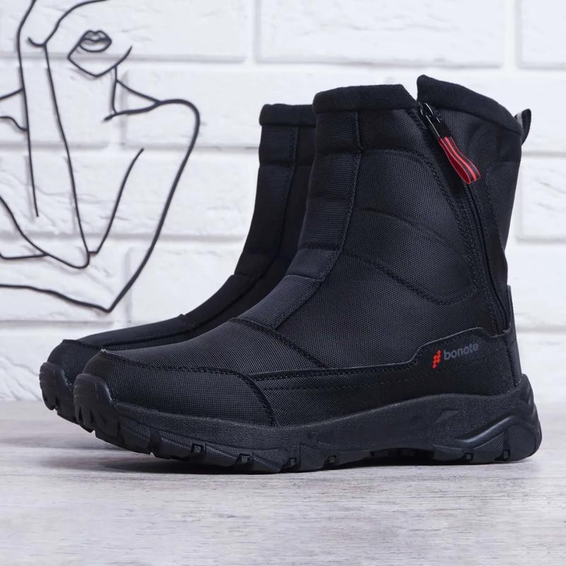 Дутики чоловічі зимові чоботи термо на молнії чорні — ціна 1605 грн у ...