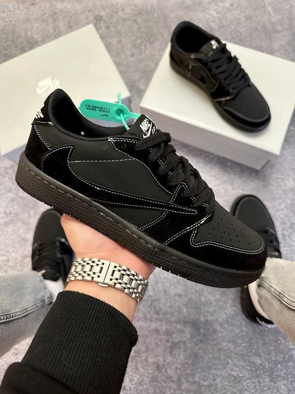 Nike air jordan 1 low ts og travis scott - black phantom — цена