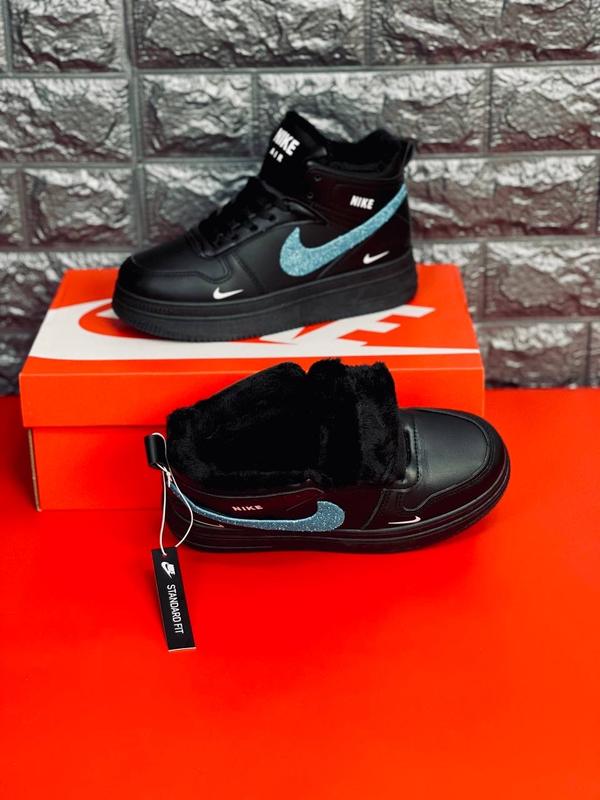 Зимові кросівки найк nike black на хутрі класичні найк зимові, хіт ...