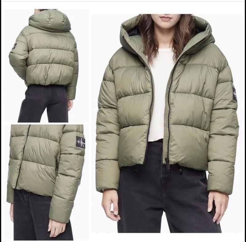Calvin klein jeans hooded down jacket best sale