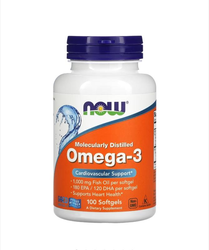 Now omega-3, омега 3, 100 капсул — цена 300 грн в каталоге Биологически ...