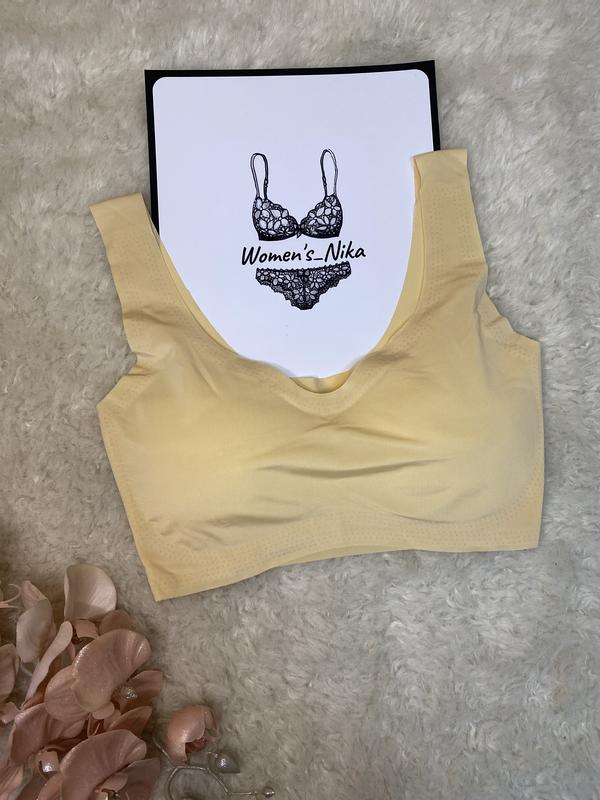 Бюстгальтер бесшовный xs s l xl xxl без косточек легкий топ спортивный ...