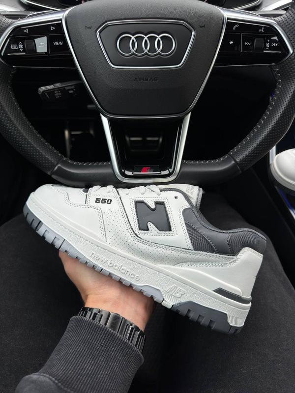 Мужские кожаные кроссовки на весну в стиле new balance 550 🆕 черно ...
