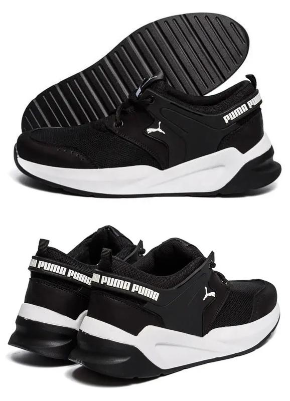 Чоловічі літні кросівки сітка puma (пума) black, чоловічі туфлі ...