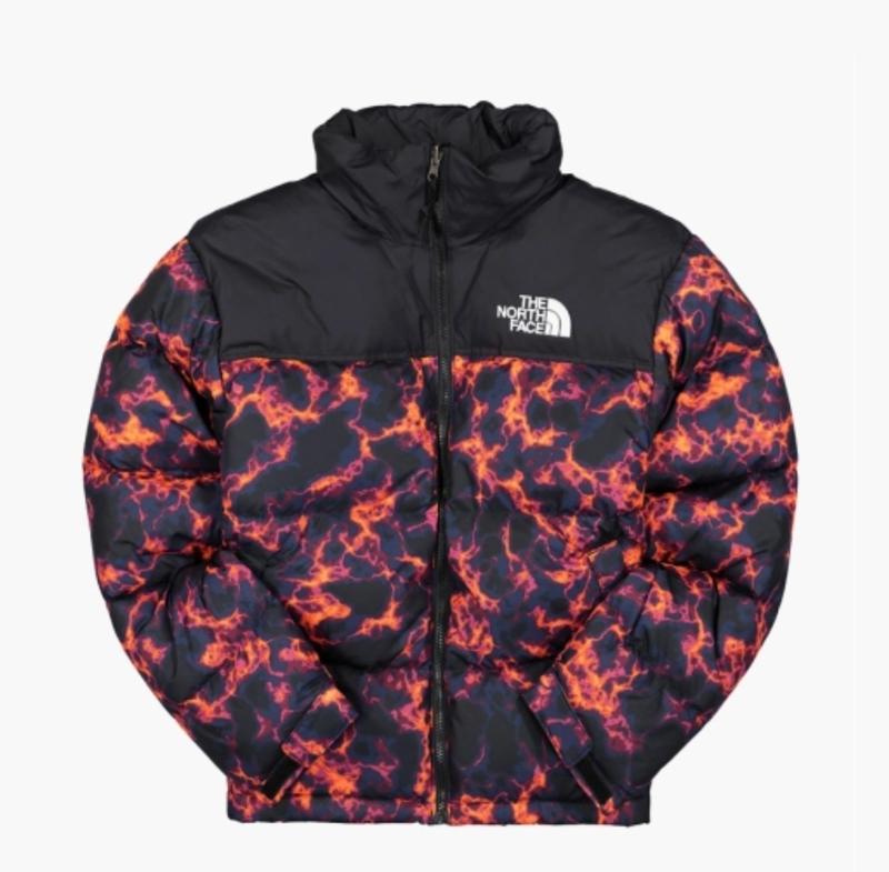 North face nuptse black camo hotsell