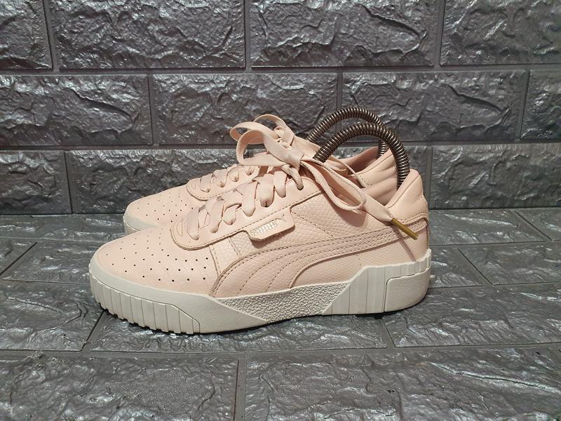 Puma cali shop emboss cream sneakers