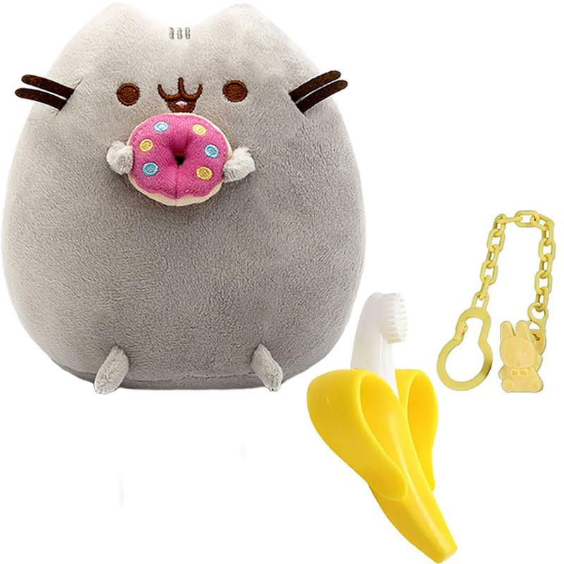 М'яка іграшка пушин кtт pusheen cat 23х25 см з пончиком, прорізувач ...