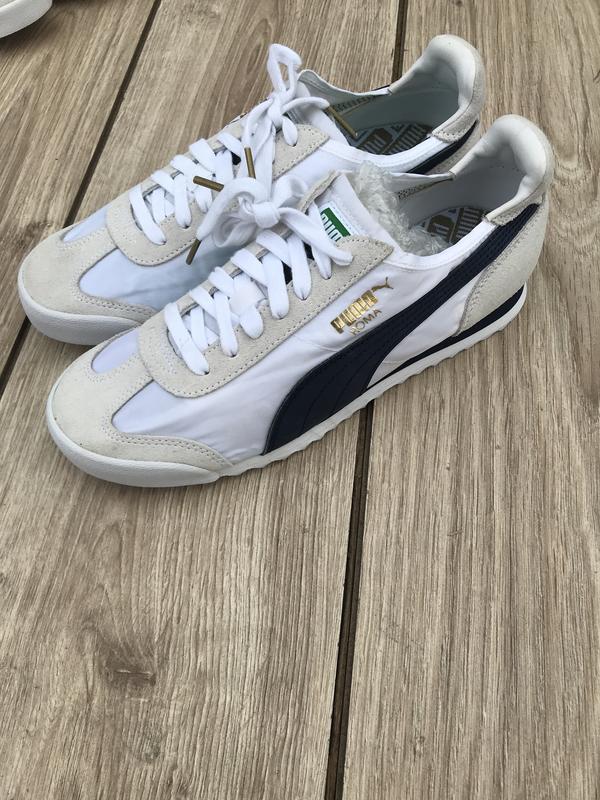 Кроссовки puma roma classic gum blue white 366408-01 кроссовки для ...