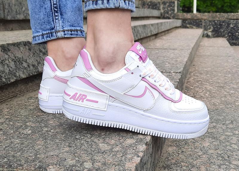 Кроссовки женские nike air force shadow, белые (найк аир форс, найки ...
