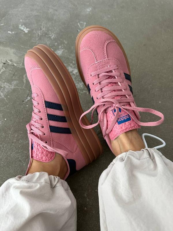 Adidas gazelle navy pink hotsell