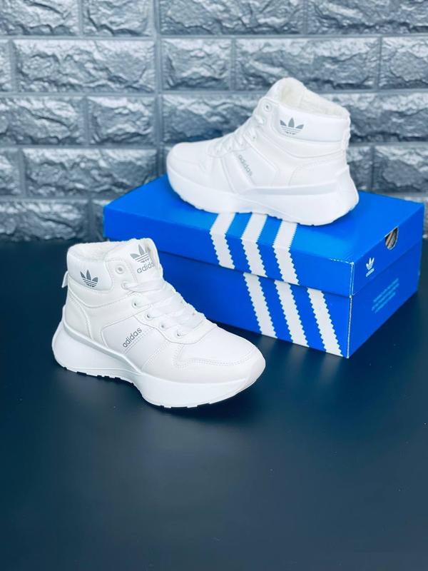 Женские кроссовки adidas белые кожаные зимние кросовки адидас — ціна ...