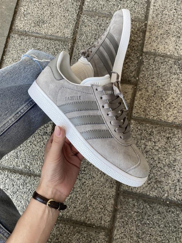 Adidas gazelle grey suede online