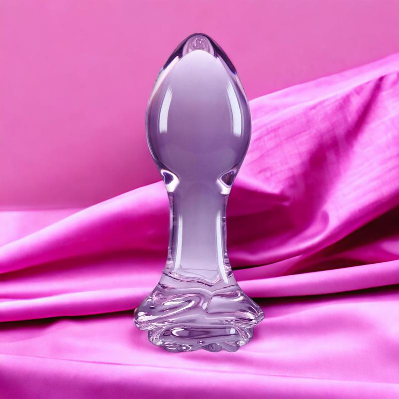 Стеклянная пробка ns novelties crystal rose purple — цена 1580 грн в ...