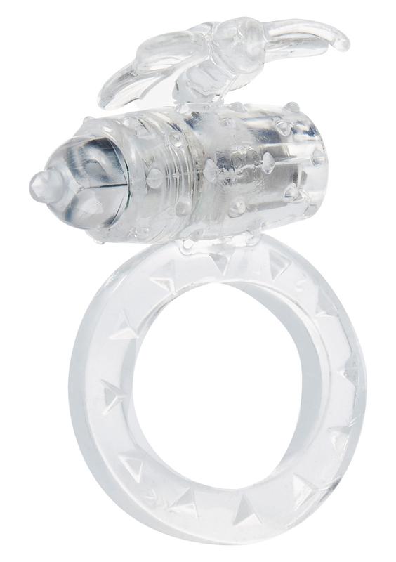 Эрекционное кольцо с вибрацией flutter ring vibrating transparant ...