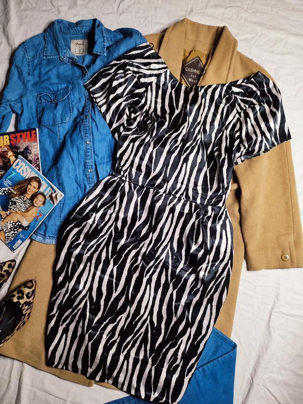 F&f zebra shirt dress on sale