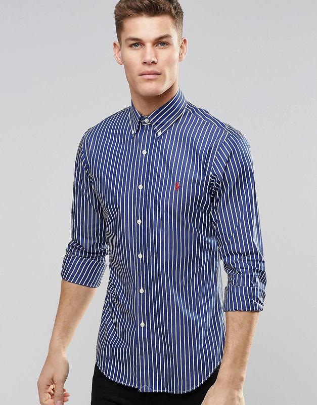 Mens ralph lauren slim fit polo sale