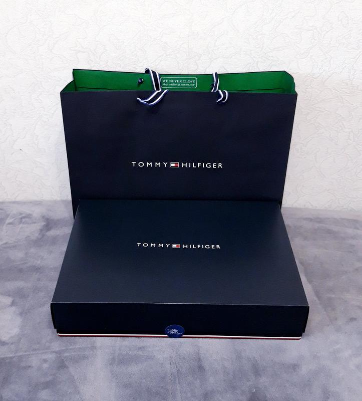 Подарочная коробка, упаковка, фирменная, tommy hilfiger, большая, для ...