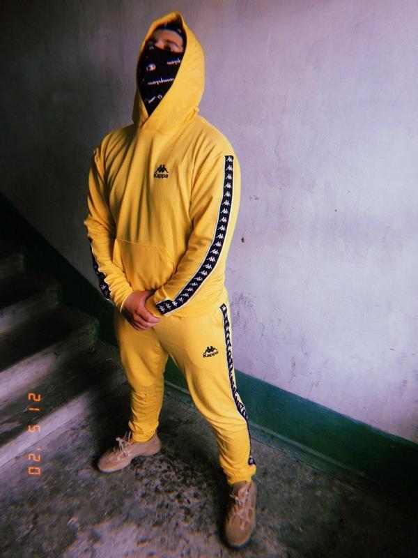 Kappa спортивный костюм женский черно желтый