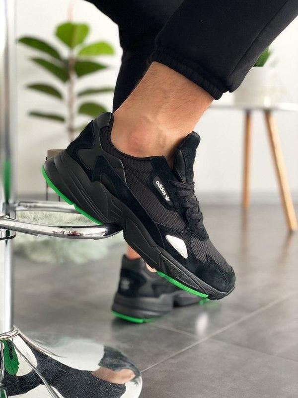 adidas falcon black and green