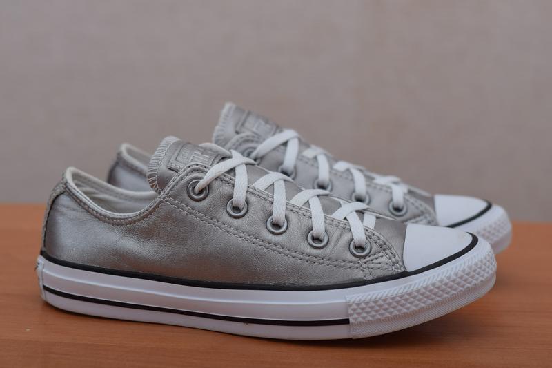 Серебристые кожаные кеды converse all star, 36.5 размер. оригинал Converse, цена - 750 грн, #38875484, купить по доступной цене | Украина - Шафа